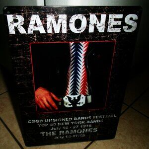 ramones cbgb unsigned bands festival 1975 official tin sign new - punk nyc joey